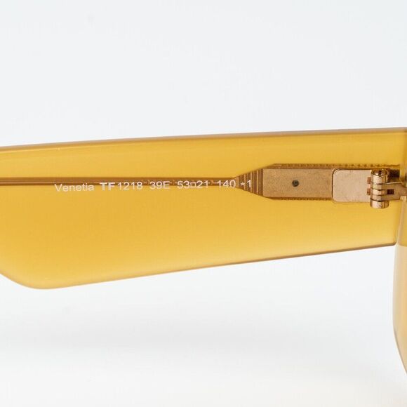 Tom Ford VENETIA Women Sunglasses Yellow Rectangle FT1218 39E NEW AUTHENTIC main image 5
